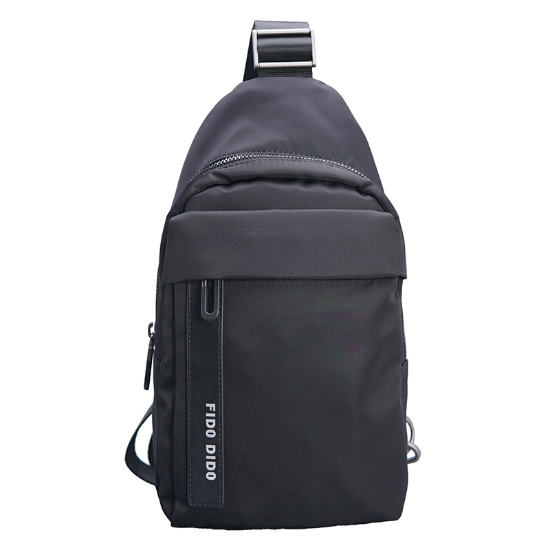 简约大气FIDODIDO新款男士胸包牛津布防水男包斜挎包休闲时尚潮流