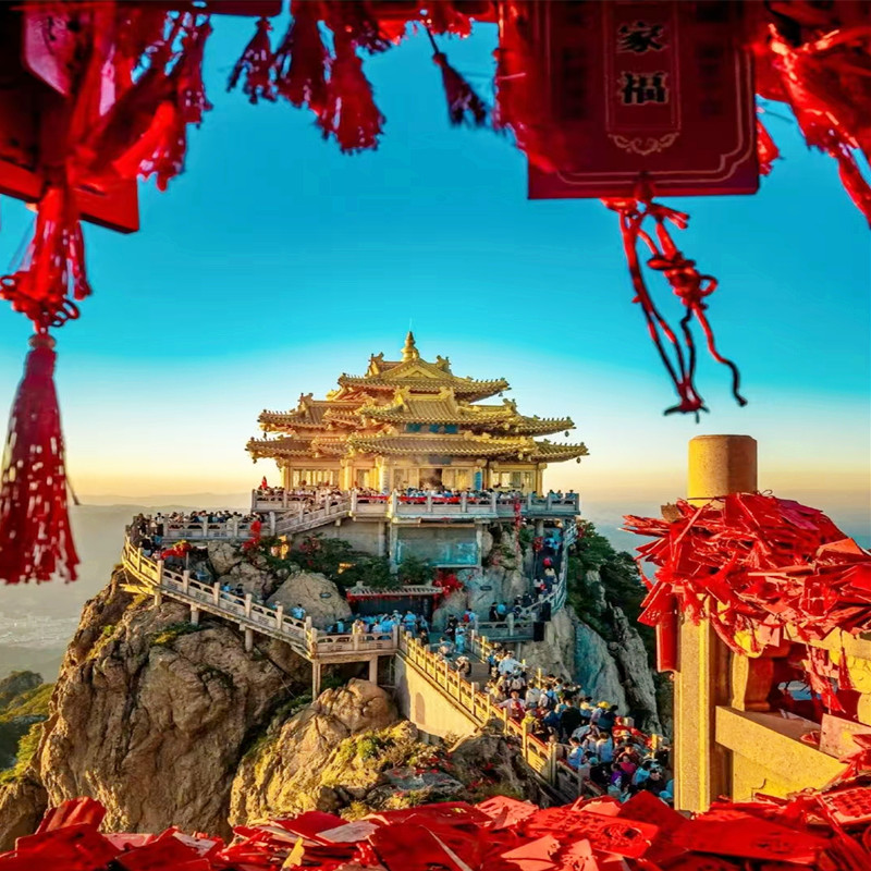 郑州出发河南旅游4天云台老君山红旗渠牡丹少林龙门石窟开封纯玩/