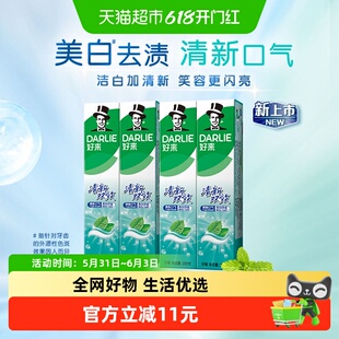 DARLIE好来黑人清新双效牙膏200g*4