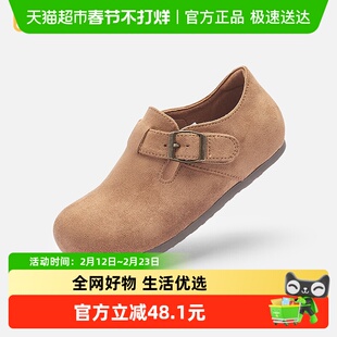 巴拉巴拉童鞋女童勃肯鞋2025新款春秋公主鞋潮流软底鞋子复古时尚