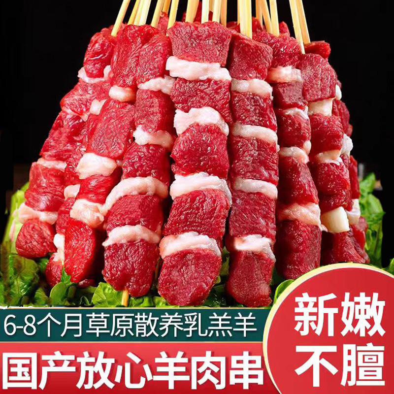 羊肉串空气炸锅露营户外烧烤冷冻半成品食材烤串美食小吃