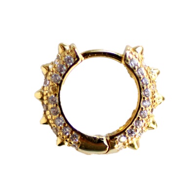 朋克少女铆钉耳环纯银ins风潮人