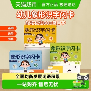 时光学幼儿象形识字闪卡幼小衔接汉字启蒙全套识字卡片幼儿园宝宝