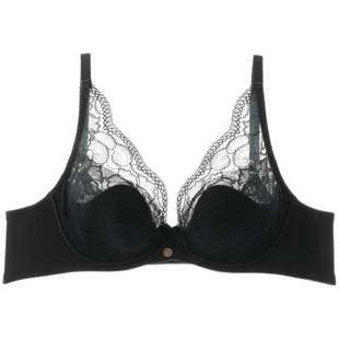 梧桐本色超薄款内衣女大胸显小法式蕾丝文胸聚拢上托防下垂胸罩