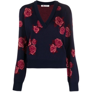 【清货折】Ports1961宝姿秋冬玫瑰V领毛衣波点拼接半裙飘带白衬衫