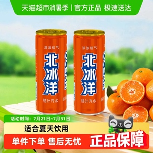 330ml×24罐碳酸飲料果汁飲品清爽口感 北冰洋汽水桔汁易拉罐裝