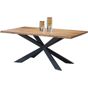 北美黑胡桃木餐桌北欧全实木长方形意式极简餐厅家具原木大板餐台