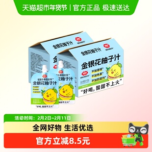 福事多金银花柚子汁1100ml*2箱装礼盒大人小孩金不