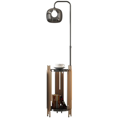 轻奢创意高档玻璃桌面立式落地灯