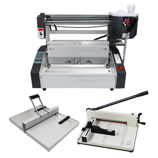 装订机H30热熔胶办公胶装机手动家用无线小型合同标书桌面台式胶装机电动文件手动装订机图文设备书本胶装机