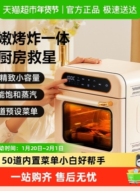 OUNIN欧宁12L蒸烤箱家用小型烘焙电烤箱台式空气炸锅蒸炸炉一体机