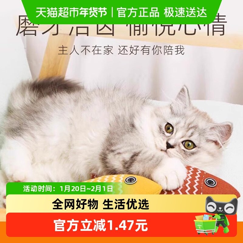 猫玩具自嗨解闷猫薄荷仿真鱼猫咪幼猫逗猫棒小猫磨牙宠物猫猫用品,宠物/宠物食品及用品,逗猫棒,淘宝优惠券,粉丝福利购,淘宝优惠卷