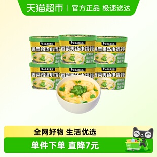 白象美食美客香菜鸡汤味冲泡小馄饨非油炸59g 6桶整箱方便速食