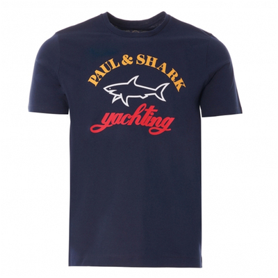 PAUL&SHARK图案短袖圆领T恤