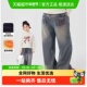 保暖儿童长裤 左西女童加绒牛仔裤 加厚 女孩裤 子冬装 秋冬款 2025新款