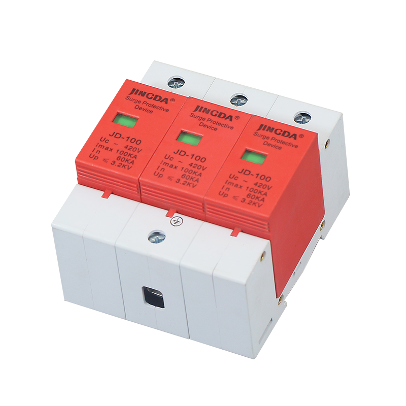 防雷浪涌保护器家用2P3P4P避雷器电涌60KA80KA100A三相电源380V