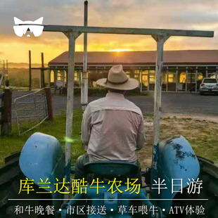 懒猫旅行 澳大利亚旅游凯恩斯库兰达酷牛牧场 日落和牛晚餐 ATV