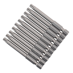 尼高S2钢六角梅花风批头带中孔强磁性花型电动螺丝刀头子T5T6T8T9