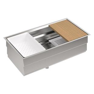 科勒厨房水槽大单槽加厚304不锈钢手工单槽洗菜盆洗碗池厨盆23651