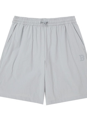 【自营】MLB美职棒男裤女裤浅灰色运动裤休闲梭织短裤3ASMB0153