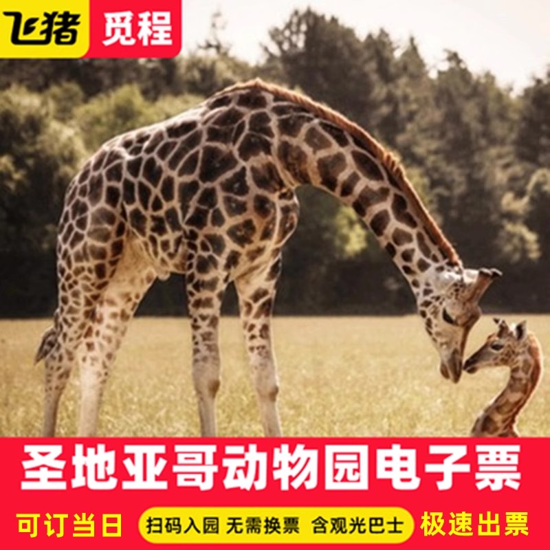 [圣地亚哥动物园-大门票]美国San Diego Zoo动物园1日门票