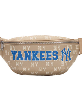 MLB休闲包男包女包情侣包新款米黄色单肩包斜挎包3AHSM094N时尚