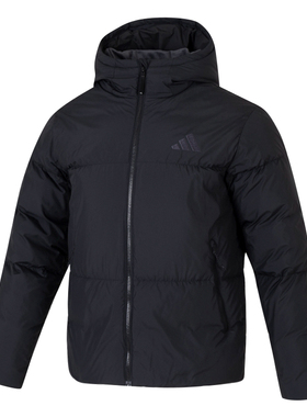 【自营】Adidas阿迪达斯羽绒服男装连帽运动服训练休闲外套JV6187