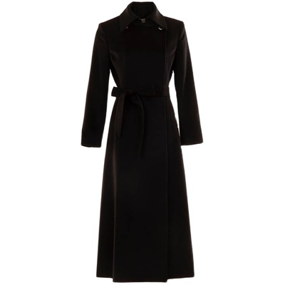 女士长款显瘦翻边羊绒大衣