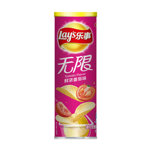 【王鹤棣推荐】乐事无限罐装薯片鲜浓番茄味凑单零食膨化休闲食品