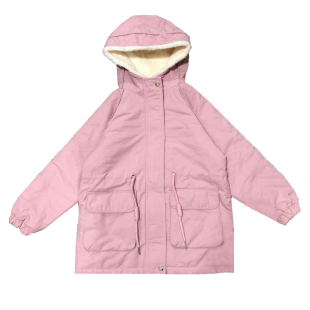 女童外套秋冬加绒2025新款洋气儿童冬装夹棉派克服中大童加厚风衣