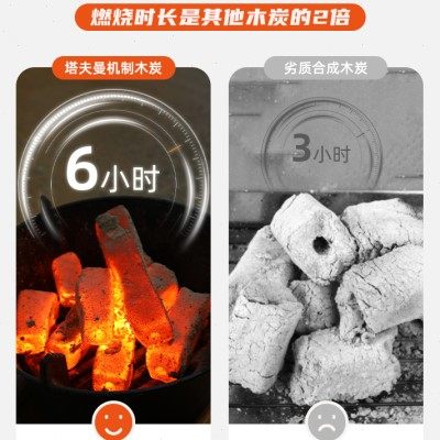 木炭烧烤碳无烟家用围炉煮茶铜火锅烤火炉取暖室内专用烤火炉竹炭