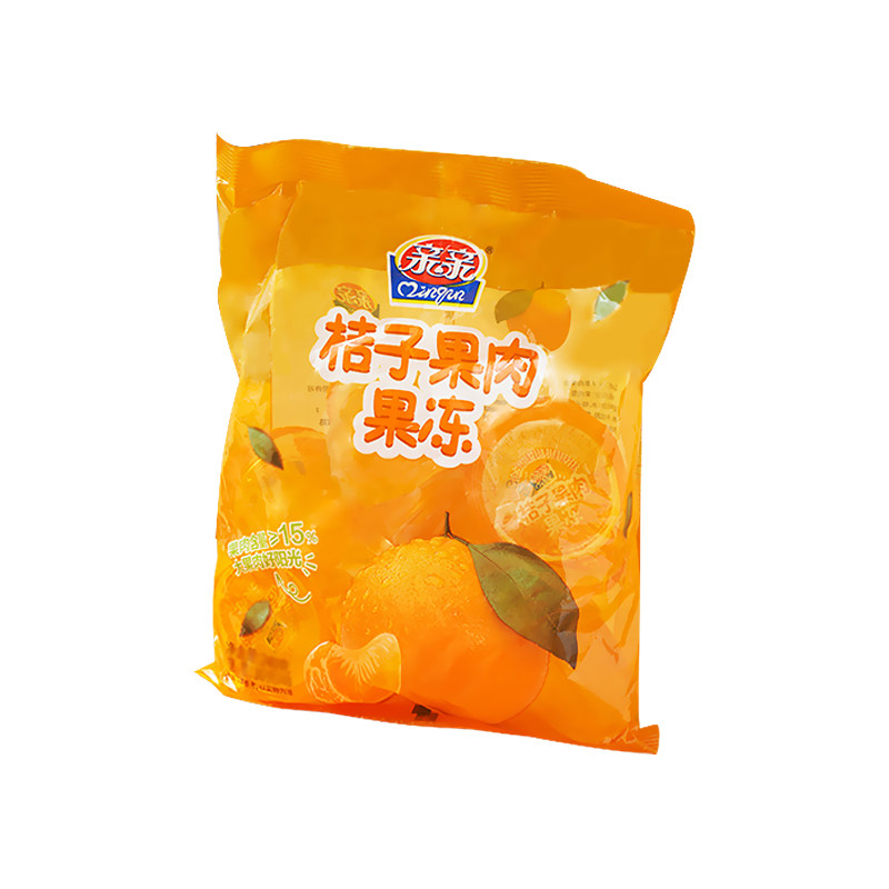 亲亲桔子果肉果冻240g*4袋真橘子布丁儿童零食零食大礼包水果