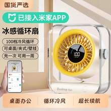 2025年新款静音超强力小风扇办公室桌面高速涡轮制冷风扇usb充电迷你学生专用宿舍小型电风扇便携式卧室床上