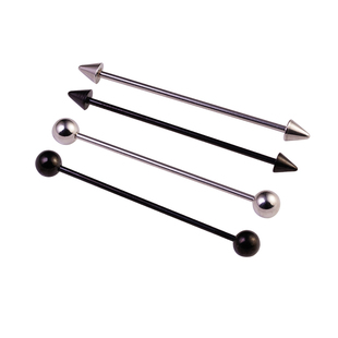 热波穿刺饰品钛钢耳桥钉耳桥杆长杆双耳钉耳骨钉长耳骨长杆双耳洞