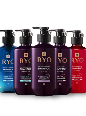 2瓶装韩国进口Ryo紫吕防脱固发滋养洗发水 400ml*2瓶