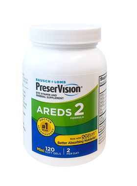 美国博士伦叶黄素护眼胶囊AREDS2成人中老年+辅酶Q10护心多维