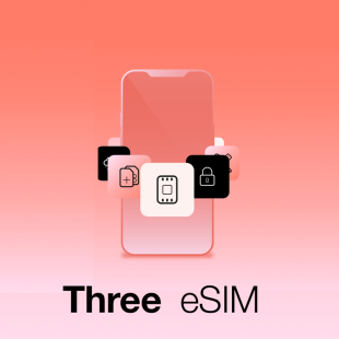 GB英国Three eSIM | 免邮 | 英国欧洲4G/5G网络 | 旅游/留学必备