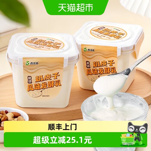 新疆西域春奶皮子酸奶1kg*2桶