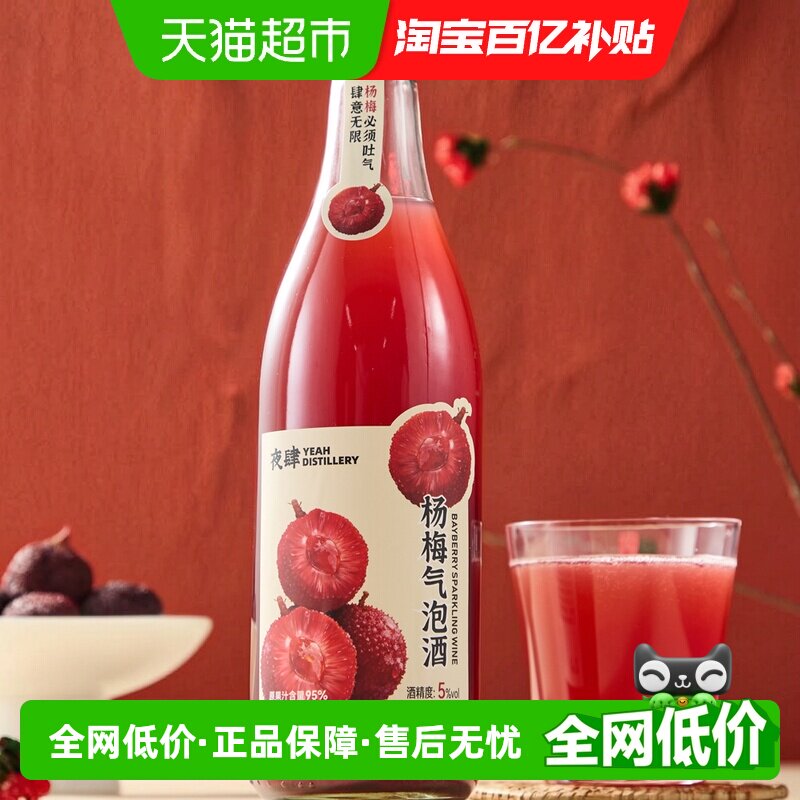 新品上市夜肆杨梅气泡酒低度酒微醺480ml