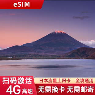 日本eSIM电话卡5G流量上网卡东京大阪旅游手机SIM卡3/5/7/10/15天