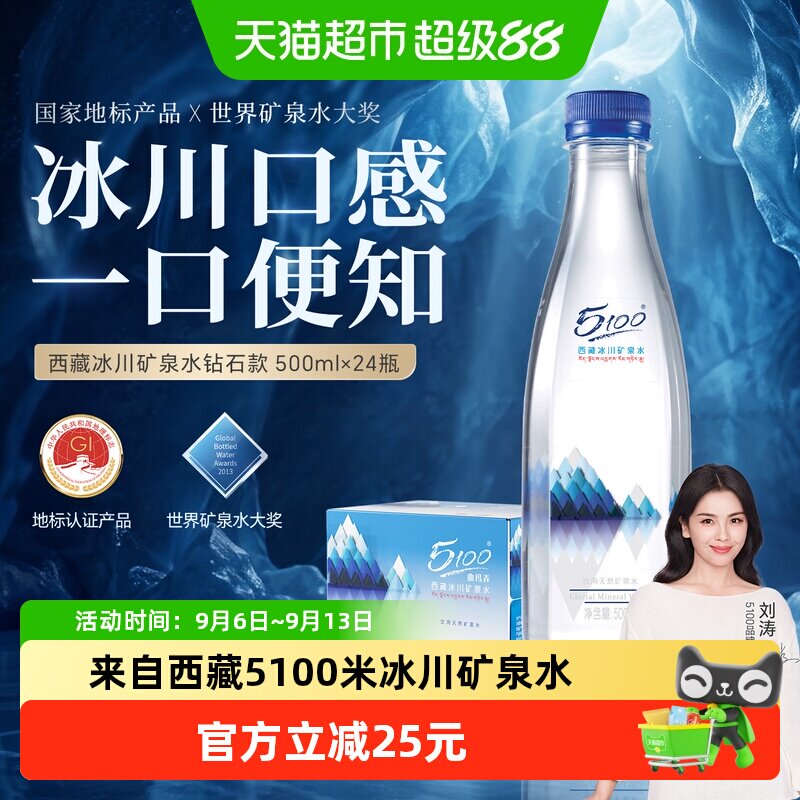 5100西藏冰川矿泉水小分子团图片