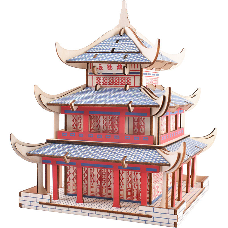 岳阳楼模型地方三大3d立体拼图