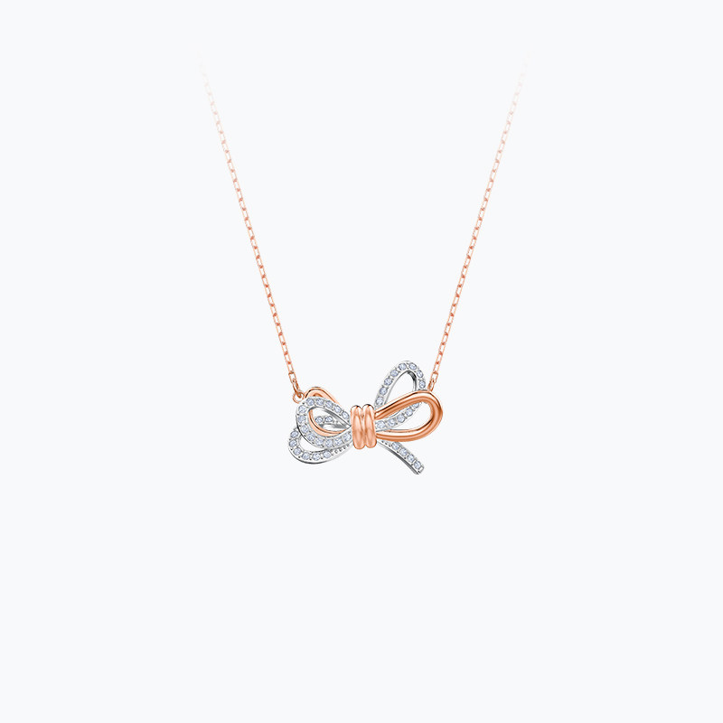 【自营】Swarovski/施华洛世奇LIFELONGBO蝴蝶结项链礼物百搭首饰