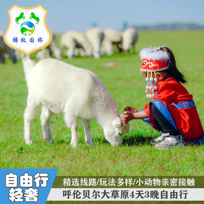 呼伦贝尔大草原旅游海拉尔满洲里旅游4日自由行亲子游