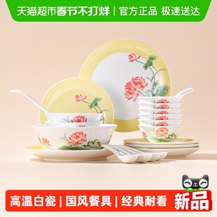 陶溪川景德镇陶瓷碗盘餐具家用特别好看的套装乔迁新居轻奢高级感