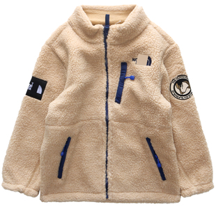 秋冬季童装儿童男孩女童毛绒加厚外套小中大童亲子羊羔绒棉衣