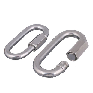 304不锈钢快速接环跑道扣承重挂钩秋千扣攀岩登山扣保险扣狗链扣