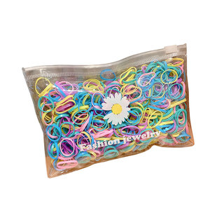 儿童头绳不伤发高弹力宝宝强拉不断彩色橡皮筋一次性加厚成人发圈