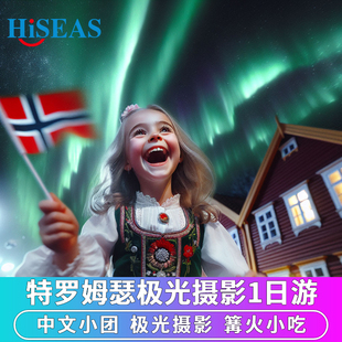 中文团 挪威旅游特罗姆瑟极光摄影一日游特罗姆瑟往返追北极光