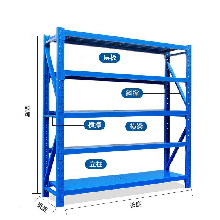 货架重型仓库货架家用轻型置物架五金库房中型多层铁架子